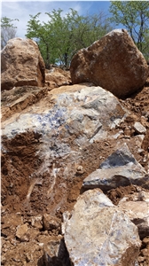 Rough Cut Blue Colored Semi Precious Sodalite Stone
