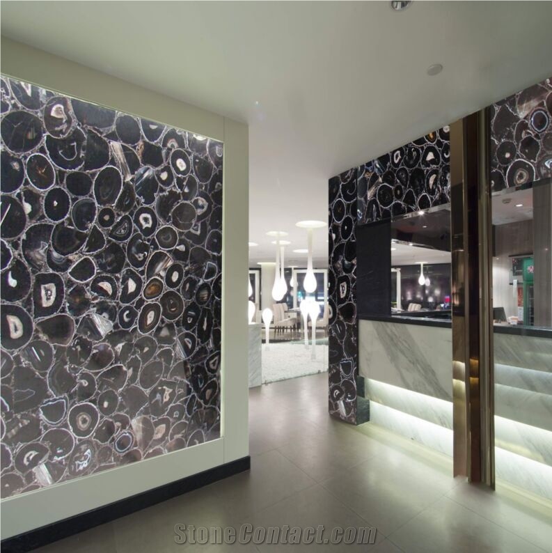 Semiprecious Agate Stone Slabs for Interior Wall Decoration,Gem Stone Tiles&Slabs