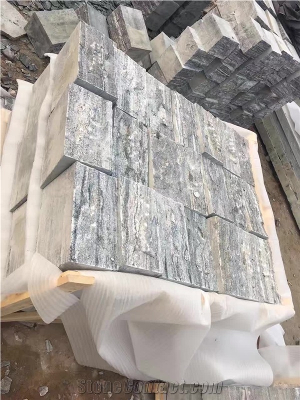 Ash Grey Granite Cube Stone, Fantasy Grey Granite Cobble Stone, China Grey Granite Pavers
