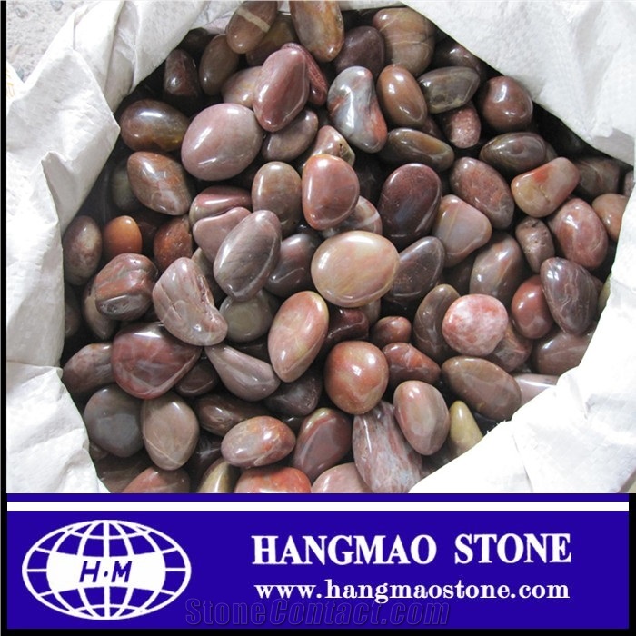 China Polished Red River Wash Pebble Stone for Sale