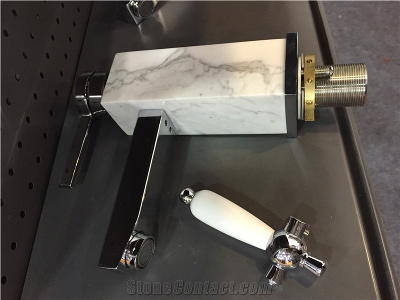 Bathroom White Marble Sink Faucet