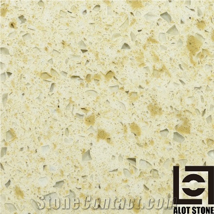 Beige Pattern Quartz Stone Slabs, Solid Surface Engineered Stone from ...