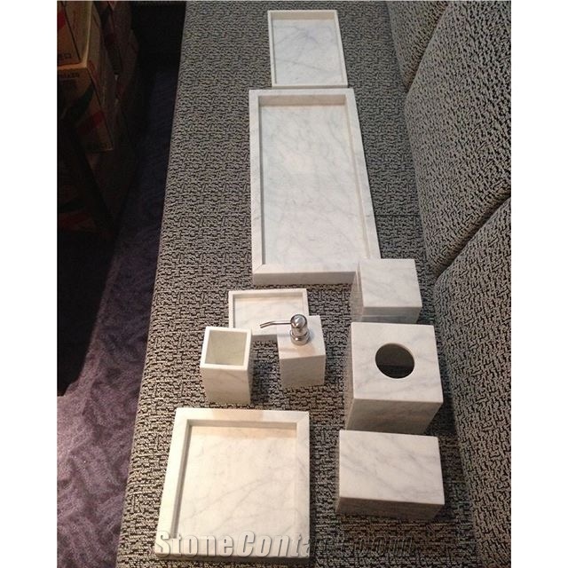 Carrara White Marble Bathroom Products,Soap Dish,Paper Holders