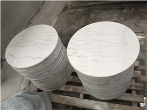 Guangxi White Marble Round Table Tops