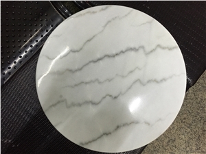 Guangxi White Marble Round Table Tops
