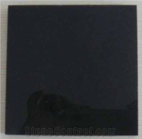 Pure Black Artificial Marble Slab