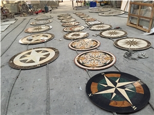 Speciallized Round Waterjet Medallions,Round Marble Medallions