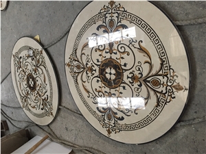 Speciallized Round Waterjet Medallions,Round Marble Medallions