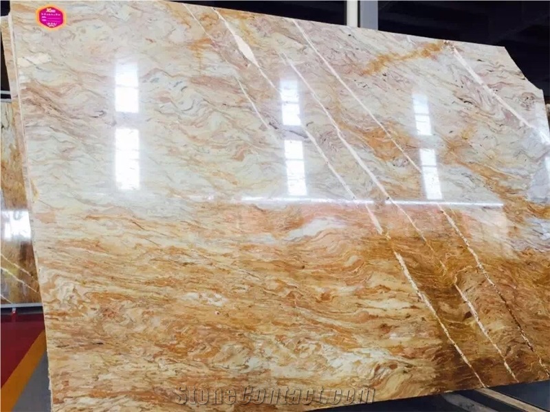 Best Selling Material -Natural Polished Marble Stone -Barcelona Gold Big Slabs & Tiles ,Cut-To-Size for Wall Covering ,Skirting ,Paving ,Tiling