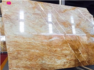 Best Selling Material -Natural Polished Marble Stone -Barcelona Gold Big Slabs & Tiles ,Cut-To-Size for Wall Covering ,Skirting ,Paving ,Tiling
