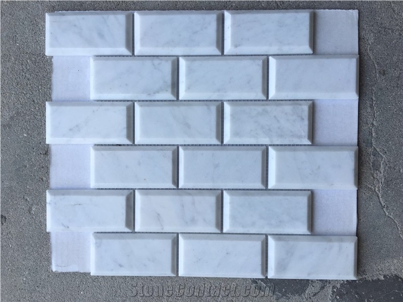 Carara White Marble Mosaic Tile for Floor and Wall Polished Pattern and Tiles, White Marble for Home Decoration