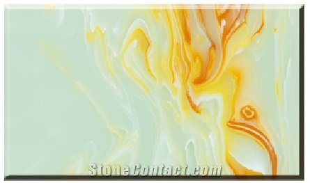 China Geen Onyx Artificial Marble Stone big slabs & Tile,Engineered Stone , Synthetic Marble for Bar , Table Tops 