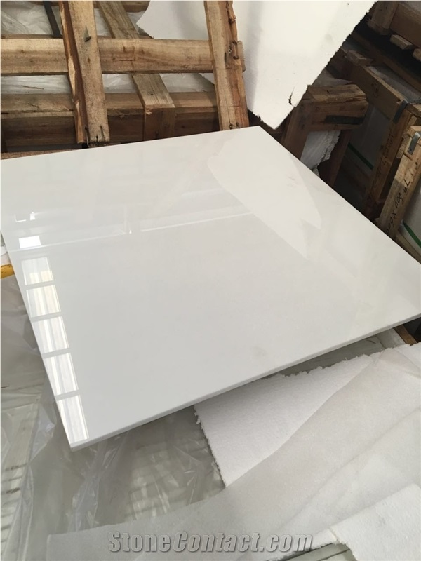  China Manmade Crystallized Nano Glass Slab & Tile, Artificial Stone Tile,Crystallized Marble Stone White Color, Pure White  Crystallized Slab 