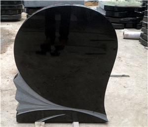 China Natural Granite -Absolute Black , Hebei Black Hot European Style Natural Granite Shanxi Black Highly Polished Headstones ,American Style Headstone Tombstone & Monument