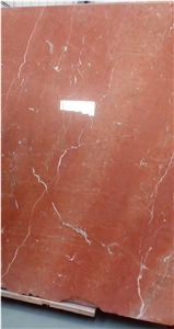 China New Coral Red Polished Natural Marble Stone Big Slabs & Tiles ,Cut-To-Size ,Floor Covering Tiles ,Skirting Pattern for Project Use -Owned Factory
