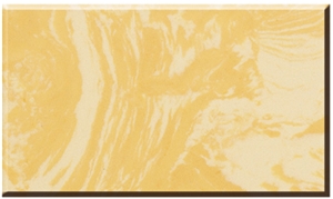 Golden Time Yellow Artificial Marble Stone big slabs & tiles for Paving ,Tiling ,Walling for USA & Canada Market .Engineered Stone , Synthetic Material , China Man Made Stone 