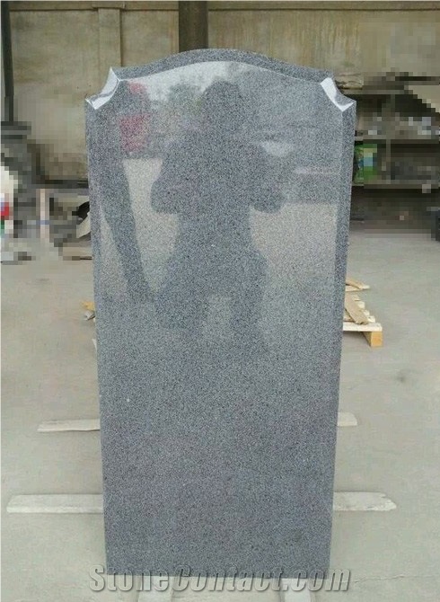 High Recommended China Natural Granite Stone Western and European Style Monument -Light Sesame Grey New Design Tombstone ,Highly Polished and Carved Headstone ,Cheap Gravestone