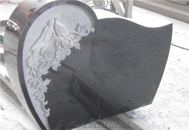 Hot sell Shanxi Black ,Absolute Black ,Hebei Black Western Style Monuments , New Design Flag Tombstone , European Style Headstone ,Boulder Gravestone 