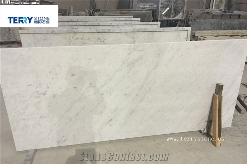 Italy Carrara White Marble Us as Kitchen Countertops,Island Tops with Surface Polished