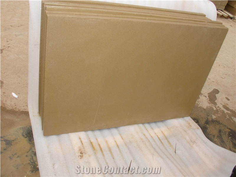 Light Beige Sandstone -Polished Natural Stone Slabs & Tiles ,Cut-To-Size for Wall Covering ,Paving ,Flooring Pattern ,Walling ,Project Cutting