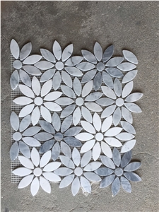 Marble Mosaics,Natural Stone with Flower Shape Wall Tiles Flooring Interior Mosaic Pattern Slate for Decoration