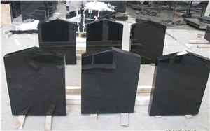 New Design ,High Polished UK & Western Style Monuments -Shanxi Black ,Absolute Black , Hebei Black Tombstone ,Simple Shape Headstone and Gravestone 