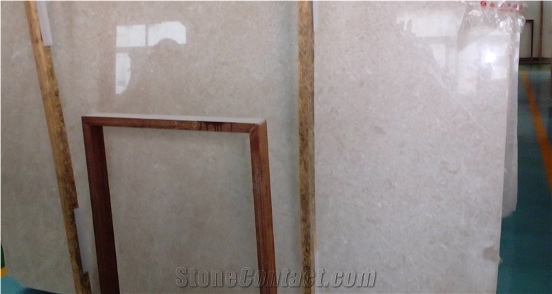 New Turkish Light Beige Marble Big Slabs & Tiles ,Cut-To-Size for Floor Covering Tiles Patterns ,Walling ,Skirting Produced in China -Owned Factory