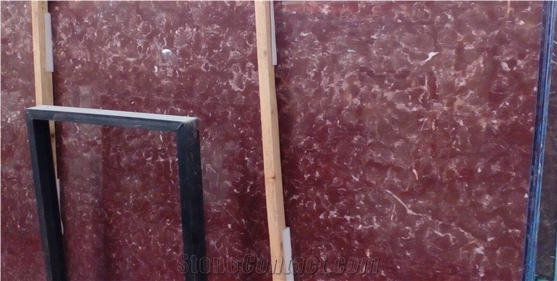 Polished Natural Rosa Red Rose Marble Stone Big Slabs & Tiles, Cut-To-Size, Walling, Skirting, Floor Covering Tiles, Project Pattern, Stairs, Steps, Risers or Other Size