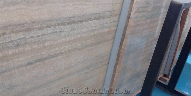 Polished Silver Grey Natural Travertine Stone Big Slabs & Tiles , Floor Covering Patterns ,Cut-To-Size ,Walling ,Tiling ,Skirting, Flooring Covering Pattern