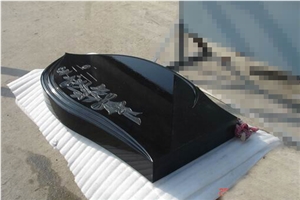 Popular China Absolute Black Natural Granite Stone -Hot European Style Natural Granite Shanxi Black Highly Polished Headstones ,American Style Headstone Tombstone & Monument