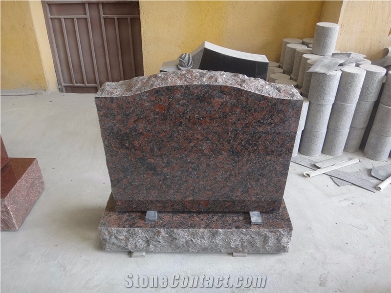 Tan Brown -Natural India Stone Granite Western and European Monument ,New Design Tombstone ,Popular Headstone and Gravestone