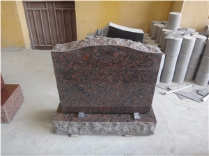 Tan Brown -Natural India Stone Granite Western and European Monument ,New Design Tombstone ,Popular Headstone and Gravestone