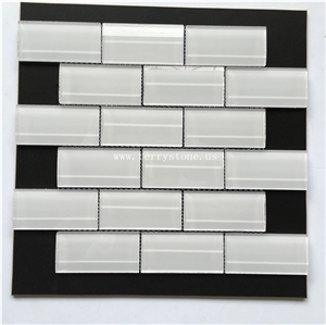 Ts-Blz011 Super White Glass Mosaic Made in China