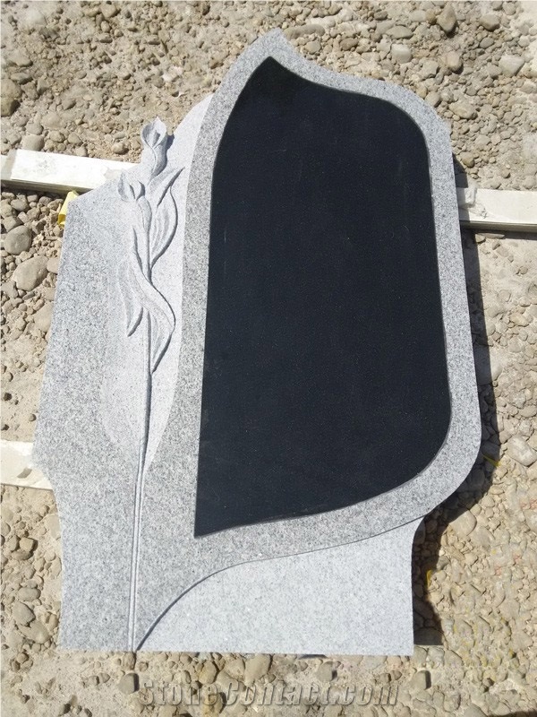 Very Popular Western Style Monument -Shanxi Black ,Absolute Black and Light Sesame Grey Tombstone ,New Design Headstone ,Highly Polished Gravestone