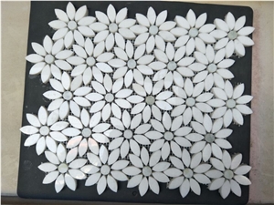 White Lantern Mosaic for Wall and Floor Polished Marble Mosaic for Wall,Hotel,Restaurant,Interior Bathroom Decoration