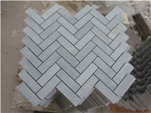 White Marble Mosaics Natural Stone Mosaics with Rectangular Shape Wall Tiles Floor Mosaic Pattern Kitchen Backsplash
