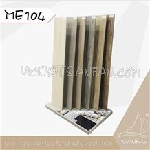 Me104 White Color Timber Floor Sample Display Stand