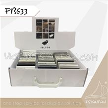 Pb633white Stone Display Box Making with Handhold
