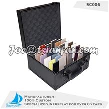 Portable Black Stone Sample Suitcase