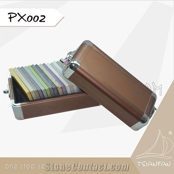 Px002new Design Aluminium Stone Sample Display Box ,Quartz Stone Sample