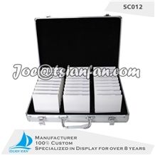 Silvery Marble Stone Display Suitcase