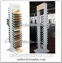 Wj007 Waterfall Display Rack for Timber Sample , Wood Flooring Tile Display Stand