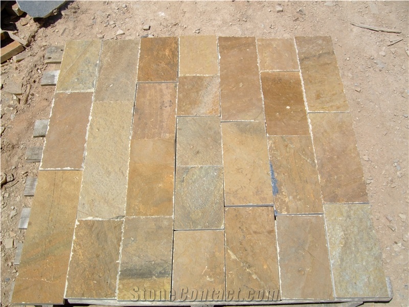 Standard Strip Cut (1.5-11cm) with Natural Surface, Yellow Granite Building, Walling