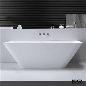 Acrylic Resin Bathtub White Stone Bath Tub Freestanding