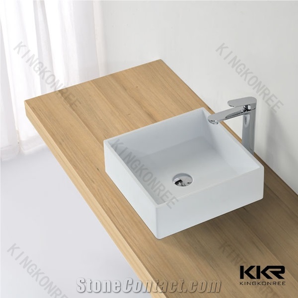 Modern White Italy Desing Solid Surface, Modern Vanity Top With Sink