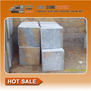 Desert Quartzite Stone Flooring Tiles,Sunshine Quartzite Paver Stone Tiles,Rust Quartzite Flooring Tiles