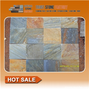 Gold Quartzite Flooring Tiles,Himalaya Slate Paving Tiles, Grey Quartzite Paver Stiles, Yellow Slate Garden Tiles