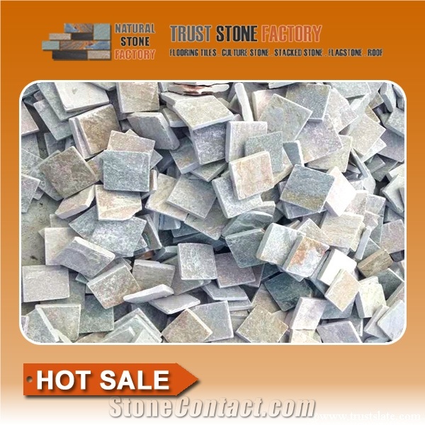 Himalaya Quartzite Stone Flooring Tiles, Beige Quartzite Paver Stone Tiles, White Quartzite Flooring Tiles