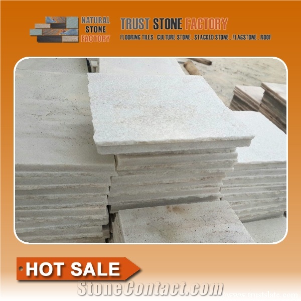 White Quartzite Stone Flooring Tiles,White Quartzite Paver Stone Tiles,Beige Quartzite Flooring Tiles