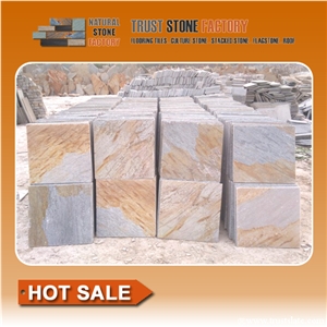 Yello Quartzite Stone Flooring Tiles, Beige Quartzite Paver Stone Tiles, Grey Quartzite Flooring Tiles